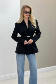 Belted Slim Fit Blazer - Image 7