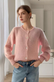 Macaron Color Solid Cardigan - Image 6