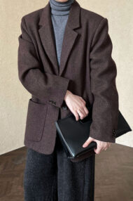 Wool Blend Relaxed Fit Blazer - Image 17