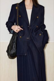 Double Breasted Twill Blazer