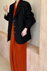 Vintage Casual Long Sleeve Blazer - Image 3