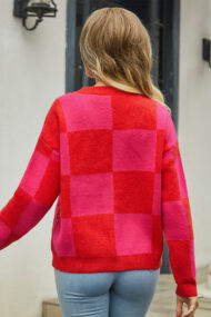 Plaid Panel Plus Size Cardigan - Image 7