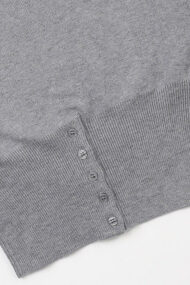 Embroidered Cotton V Neck Cardigan - Image 8