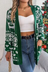 Reindeer Pocket Long Sleeve Cardigan - Image 17