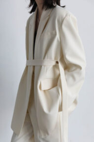 Belted Shoulder Detail Blazer - Image 6