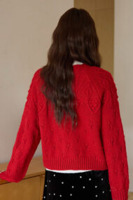 Vintage Crochet Knit Cardigan - Image 4