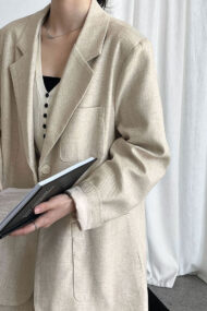 Linen Relaxed Fit Blazer - Image 7