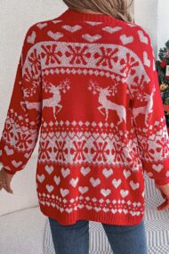 Reindeer Pocket Long Sleeve Cardigan - Image 6