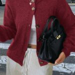 Minimalist Button Long Sleeve Cardigan