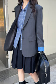 Elegant Casual Colorblock Blazer - Image 3