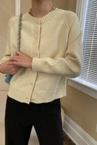 Jade Button Raglan Cardigan - Image 3