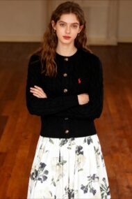 Embroidered Cable Wool Cardigan - Image 20