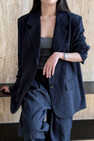 Casual Tencel Linen Suit Blazer - Image 10