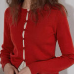 Colorblock Fake Two Piece Cardigan