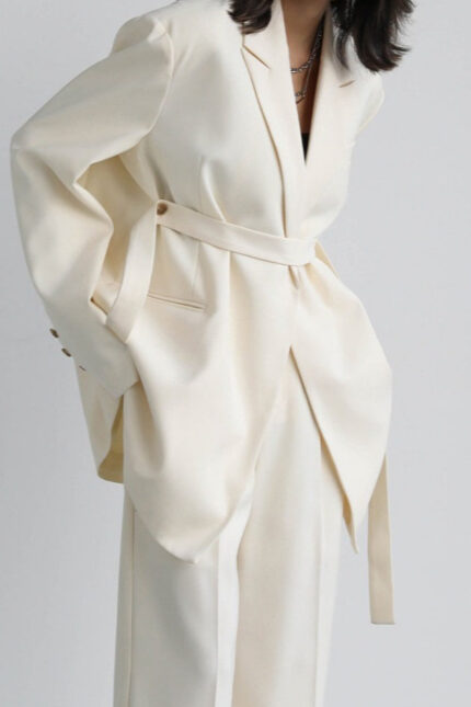 Belted Shoulder Detail Blazer