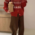 Retro Jacquard Cardigan