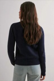 Color Block Flag Print Loose Knit Sweater - Image 3