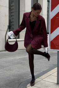 Vintage Striped Patchwork Blazer - Image 11