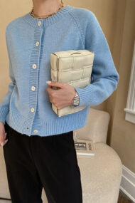 Jade Button Raglan Cardigan - Image 9