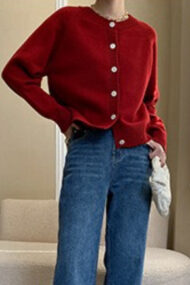 Jade Button Raglan Cardigan - Image 2