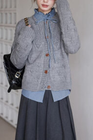 Vintage Crochet Knit Cardigan - Image 13