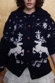 Fair Isle Contrast Reindeer Collar Sweater - Image 3