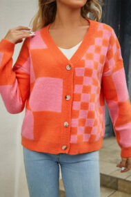 Plaid Panel Plus Size Cardigan - Image 19