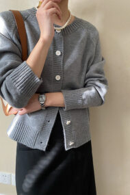 Jade Button Raglan Cardigan - Image 15