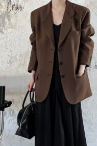 Vintage Casual Long Sleeve Blazer - Image 9