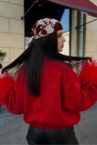 Furry Cuff Metal Button Cardigan - Image 5