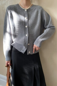 Jade Button Raglan Cardigan - Image 14