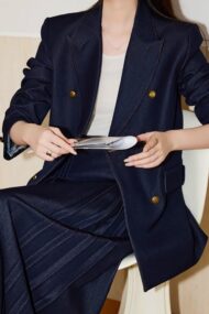 Double Breasted Twill Blazer - Image 4