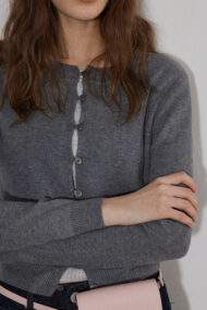 Colorblock Fake Two Piece Cardigan - Image 7