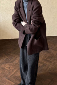 Wool Blend Relaxed Fit Blazer - Image 18