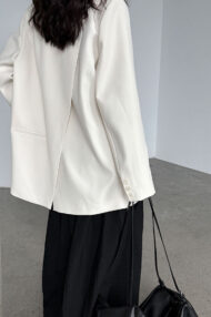 Split Back Relaxed Fit Blazer - Image 6